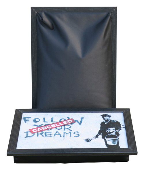 Banksy-Schootkussen-Laptray-Laptoptafel-Follow_your_dreams