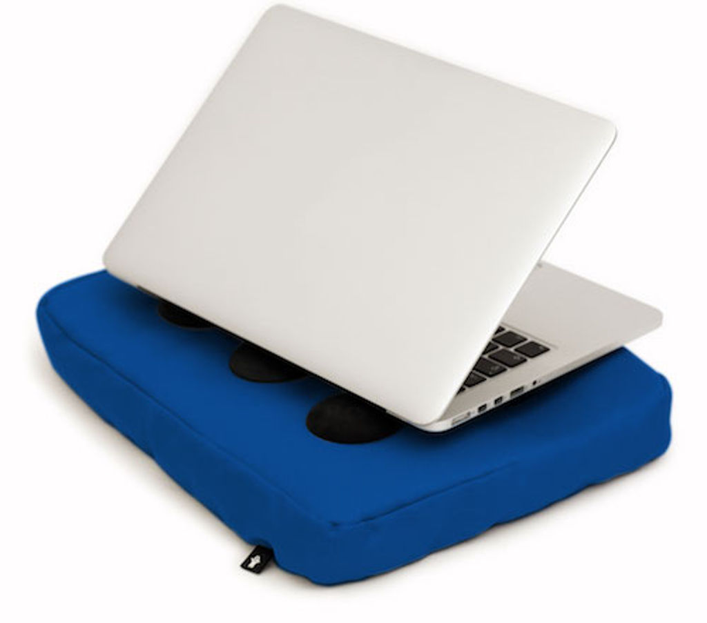 Nederigheid Oxide Midden Laptopkussen blauw met warmte-afvoer en antislip print - Laptray