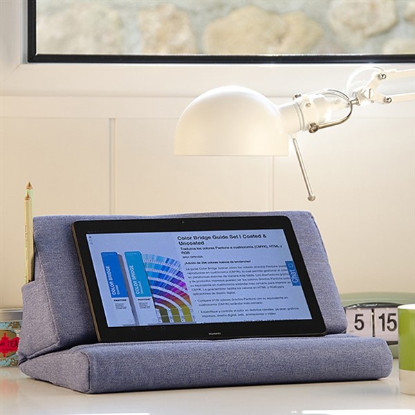 Tablet-standaard-boekensteun-blauw