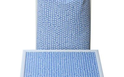 Laptray Blauw-witte Stip